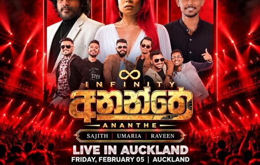 Infinity ‘අනන්තේ’ Live in Auckland ft Raveen – Umaria -Sajith  – 05 February 2027